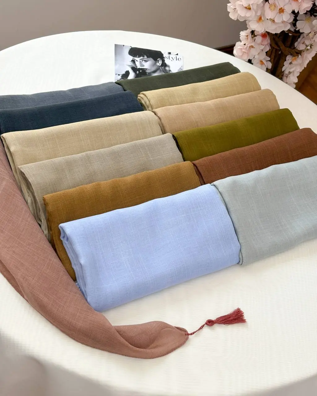 شال لینن نخی